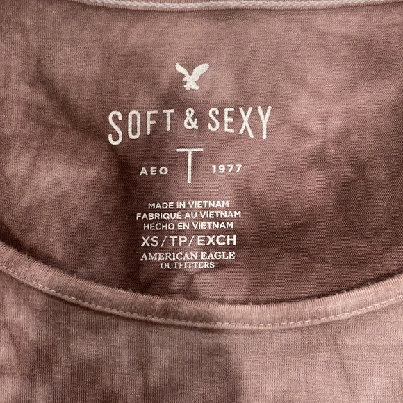 American eagle tie dye shirt with cut out sleeves - Picture 3 of 3